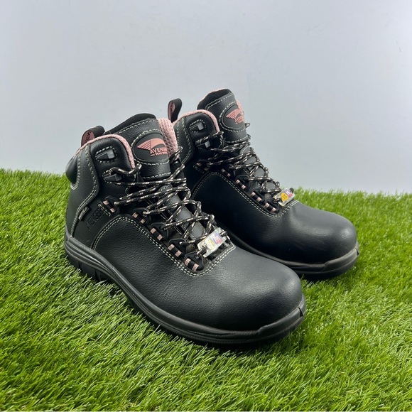 Avenger Steel Toe women's Size 8.5 Waterproof Work Hiking Boots A7287 Pink black - Picture 1 of 11